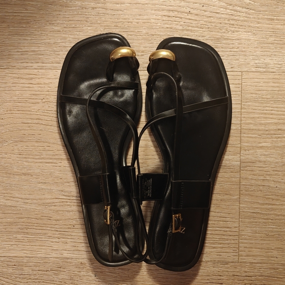 Zara Black and Gold Sandals - Picture 7 of 8